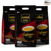 AMER 3 in 1 Instant Coffee — Roasted Ground Coffee Blend w/Non-dairy Creamer and Sugar — Instant Vietnamese Coffee-100 Packets(3 Bags)